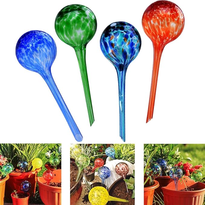 🌟🌟Handmade colored glass ball automatic watering device