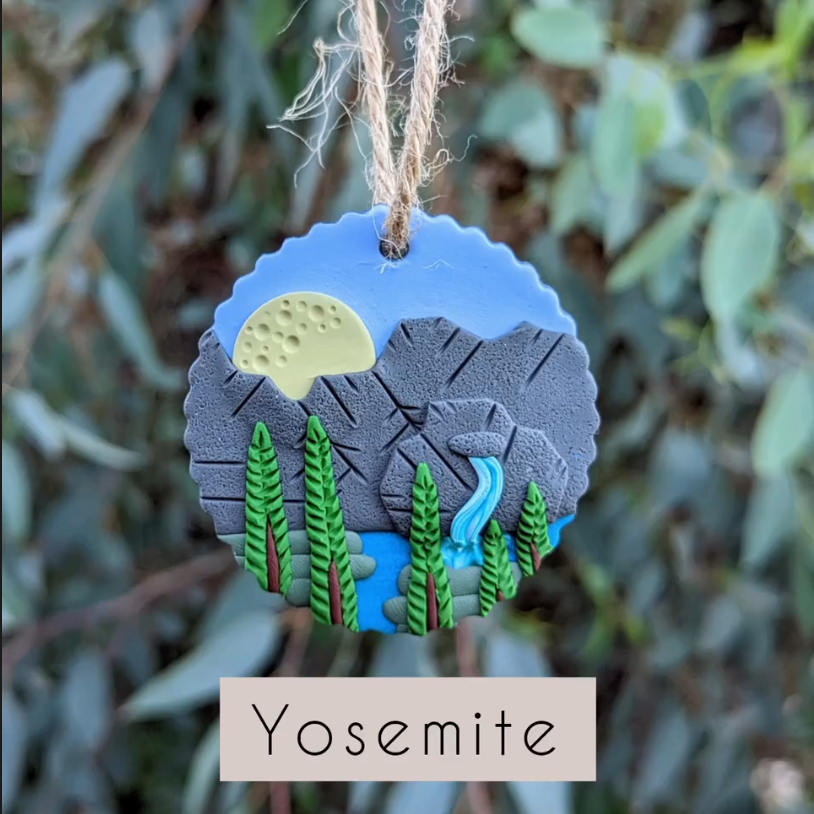 🔥On Sale🔥Handmade National Park Clay Holiday Tree Ornaments