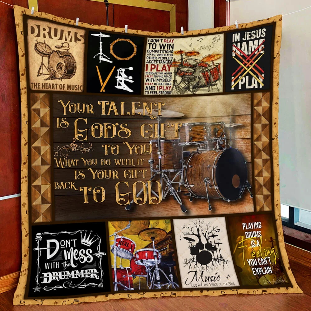 Your Talent Is God’s Gift, Drum Quilt Blanket