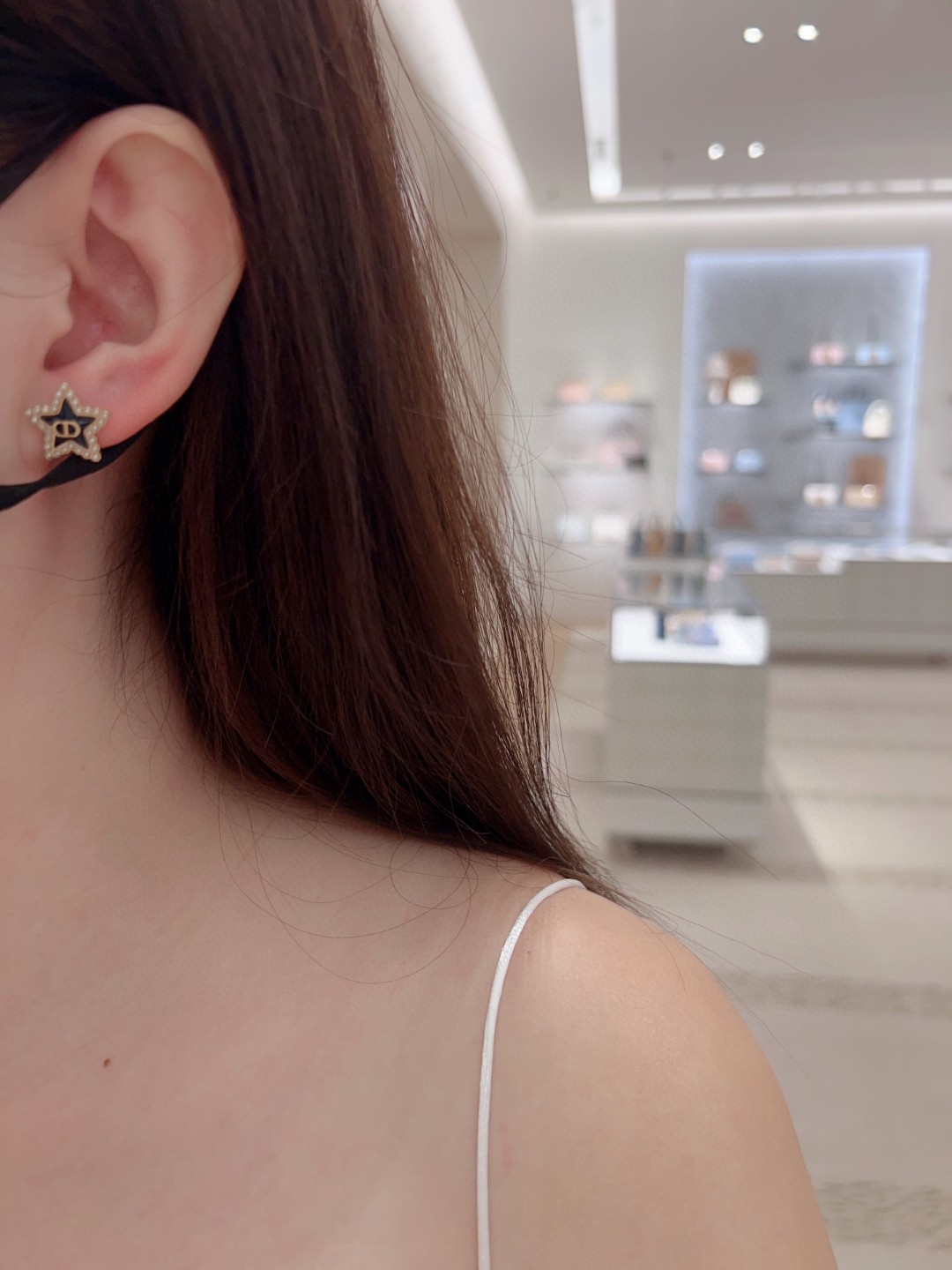 Dior three-piece earrings