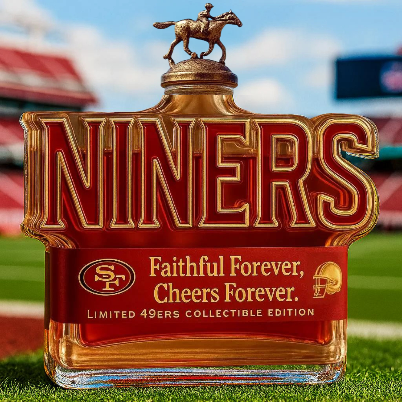 49ers NINERS Amber Decanter