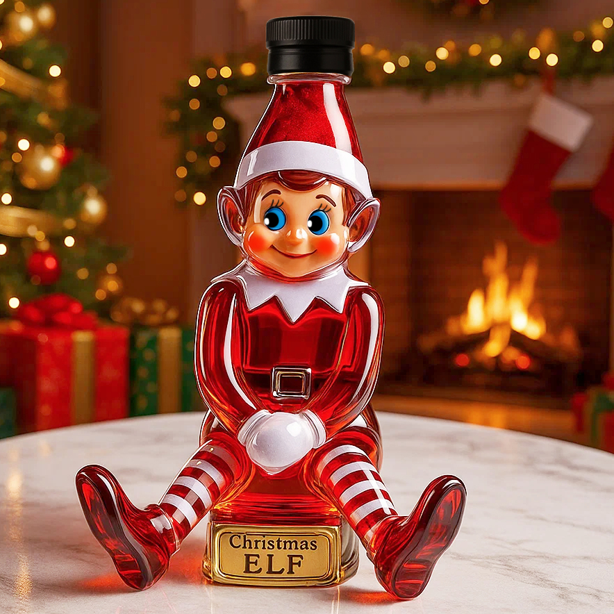 Christmas ELF Whiskey Bottle