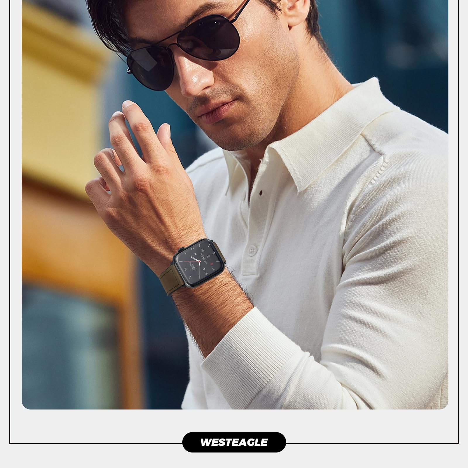 Magnetic Leather Bands Compatible with Apple Watch