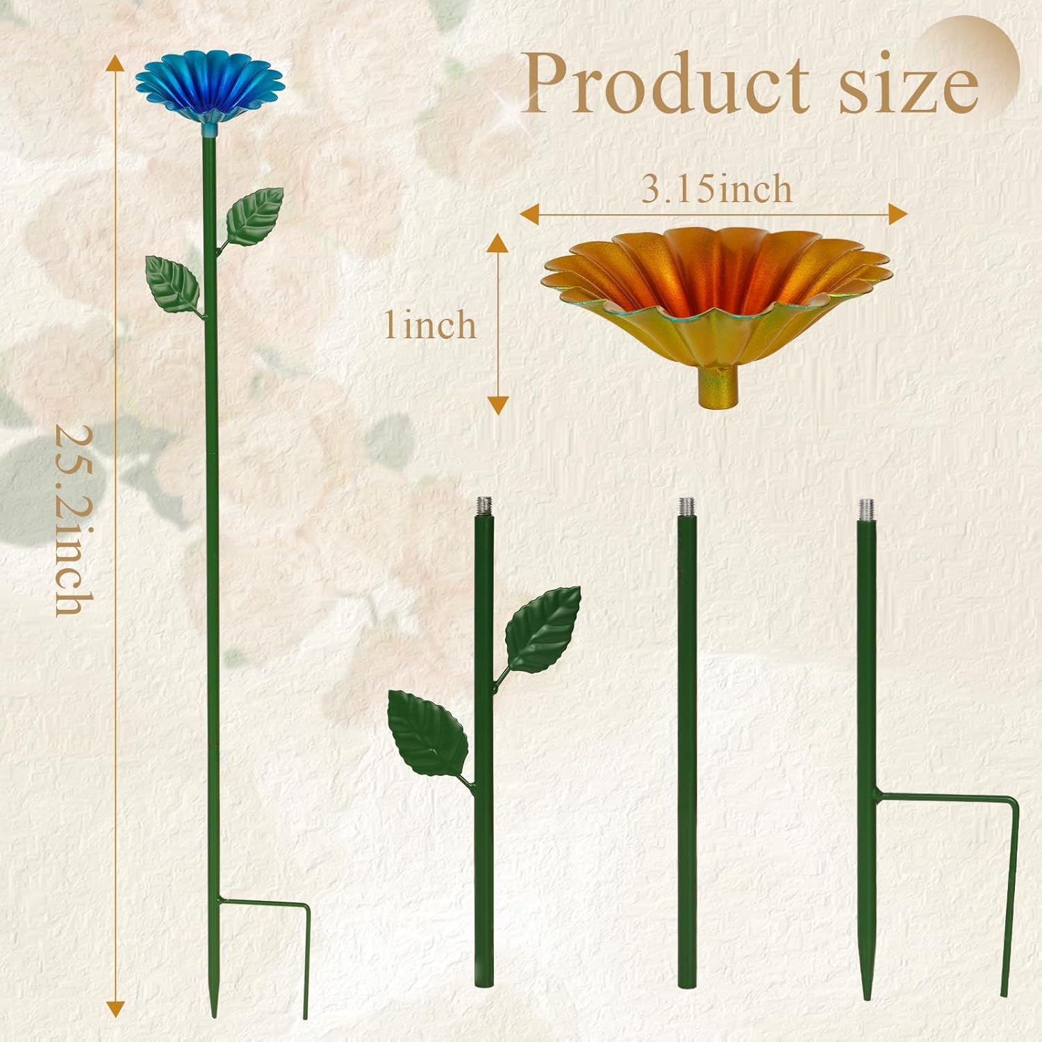 🔥ON SALE 59% OFF🔥Bee Butterfly Hummingbird Watering Station Colorful Flower Design Water Feeder