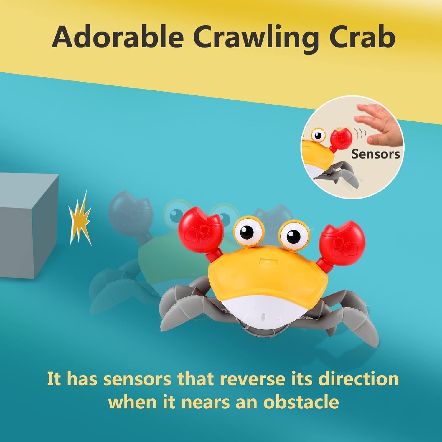 🔥ON SALE 🔥control future Crawling Crab Baby Toy🦀