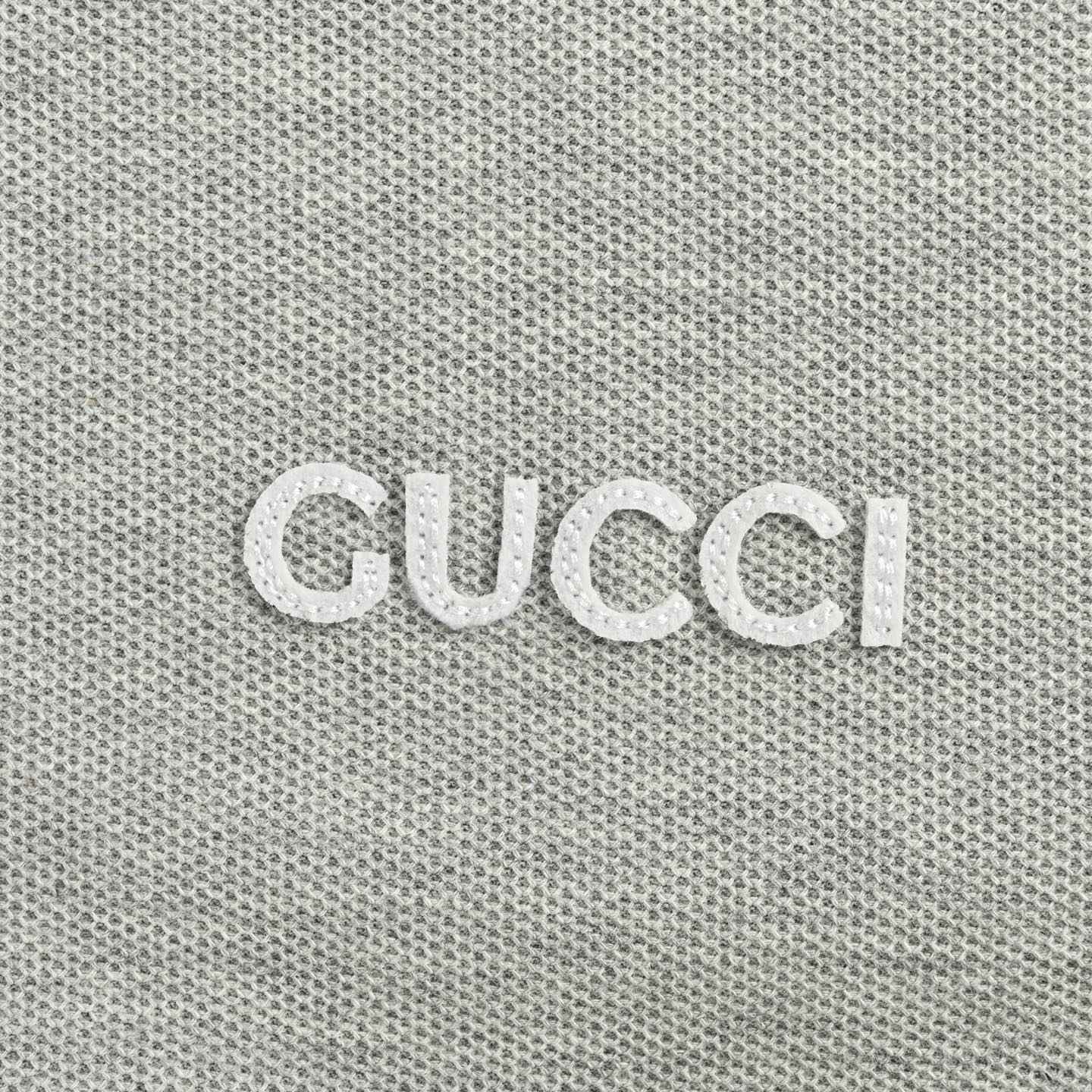 Gucci 25ss contrast color collar lettering laser embroidered Polo short sleeve