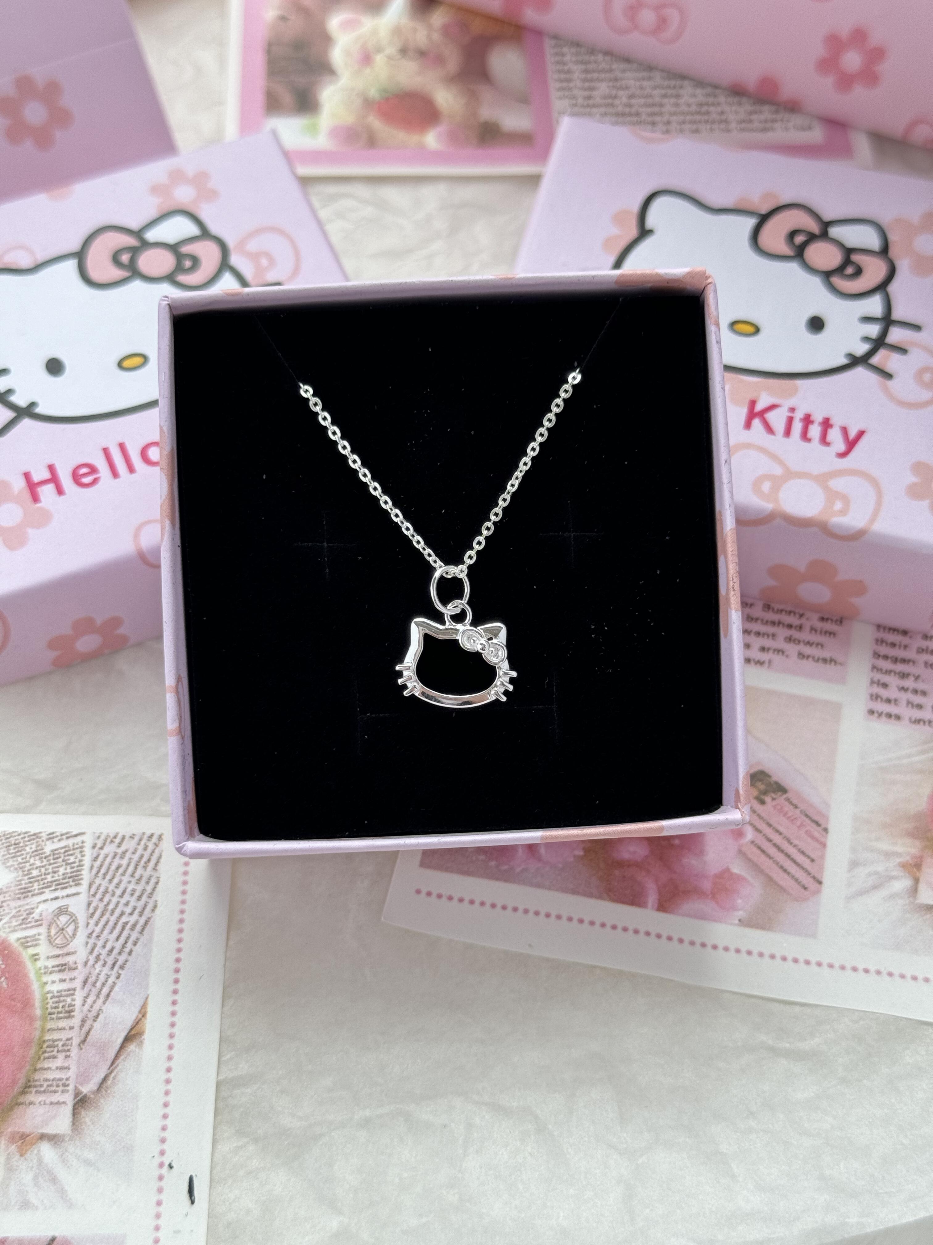 Hellokitty 925 Sterling Silver Dainty Pendant Necklace for Women (with Gift Box)