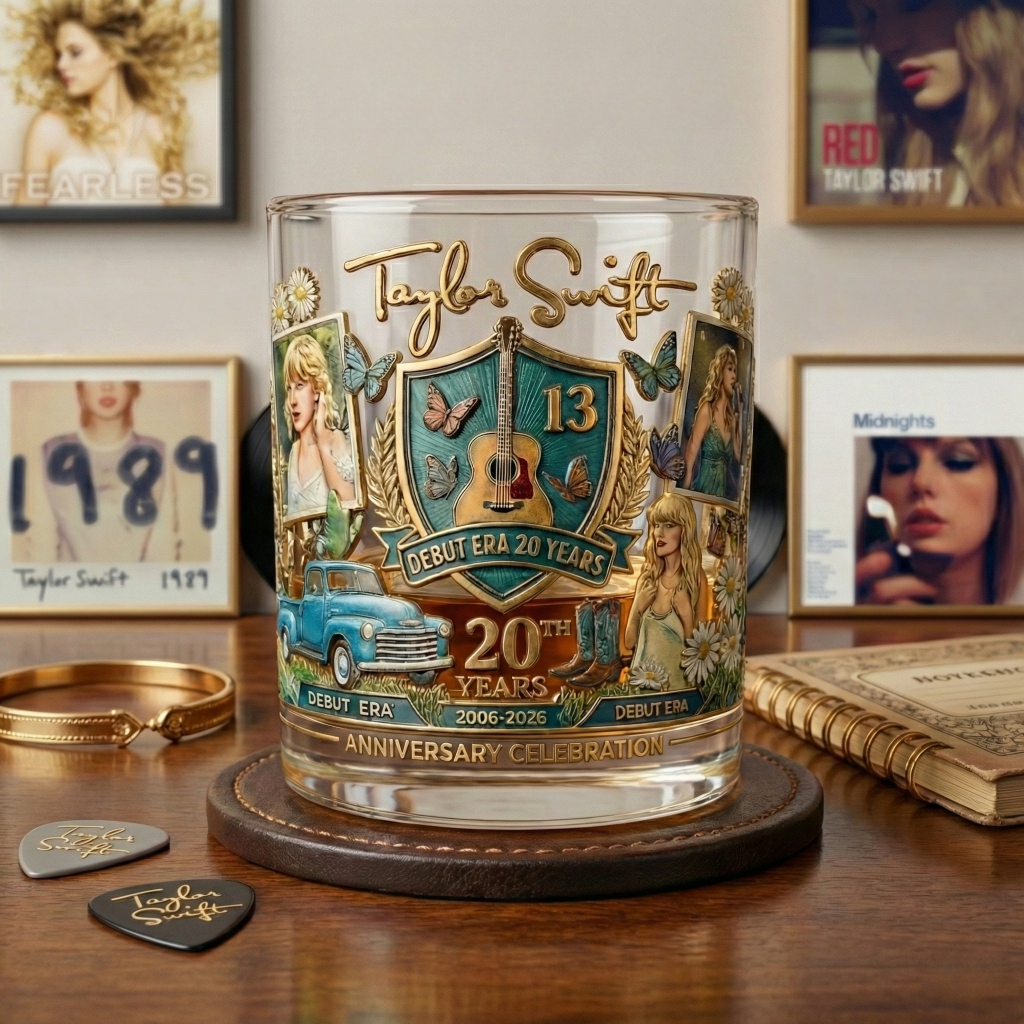 ✨Taylor Swift 20th Debut Era Anniversary Whiskey Glass