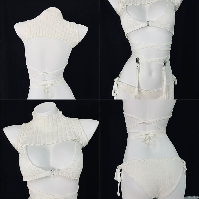 Sexy Backless Sweater Lingerie Set
