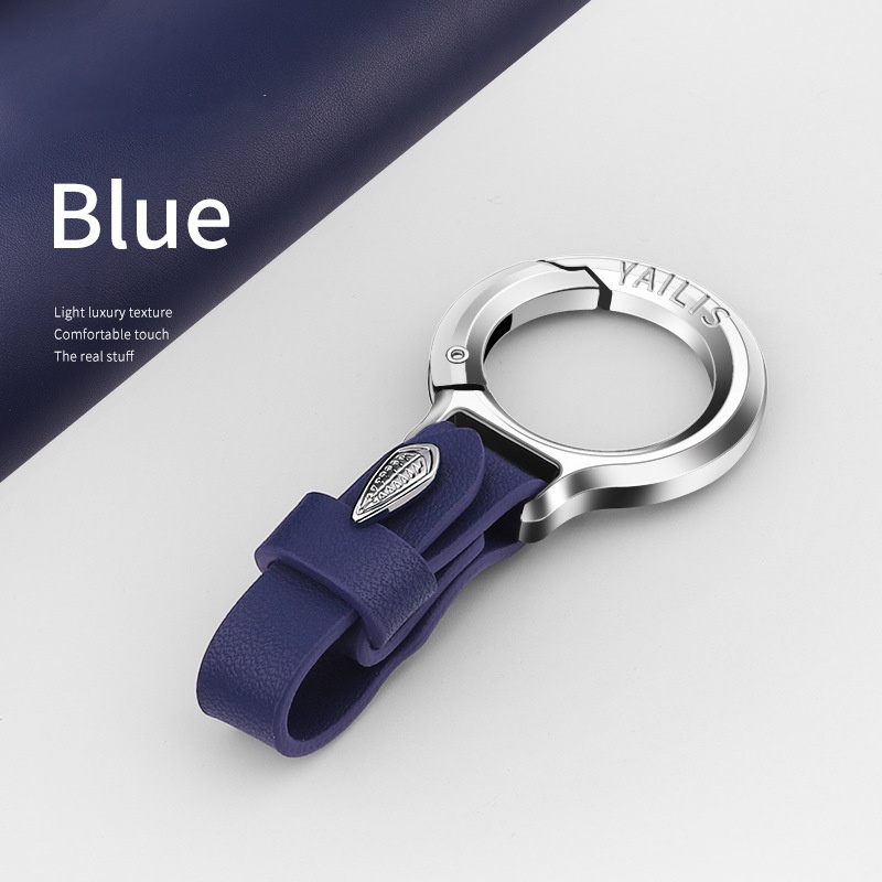 🔥Portable Zinc Alloy Leather Keychain
