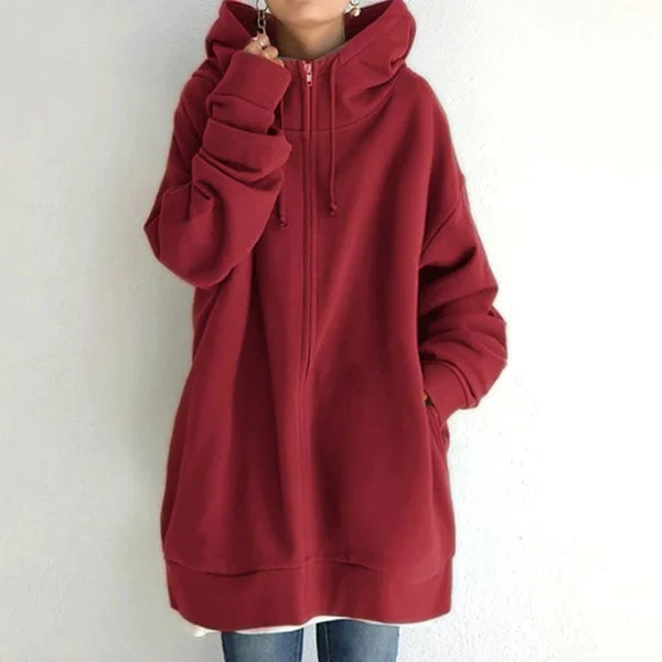 (🎁2024 New Year Hot Sale🎁)Women's Autumn/Winter Zipper Hooded Sweater