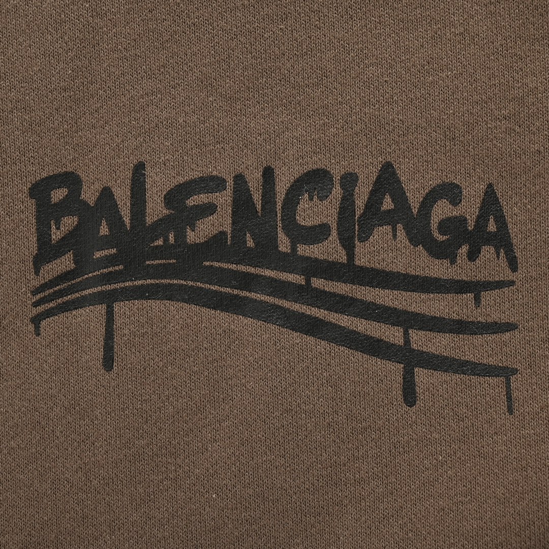 Balenciaga 24Fw graffiti logo print hooded sweatshirt