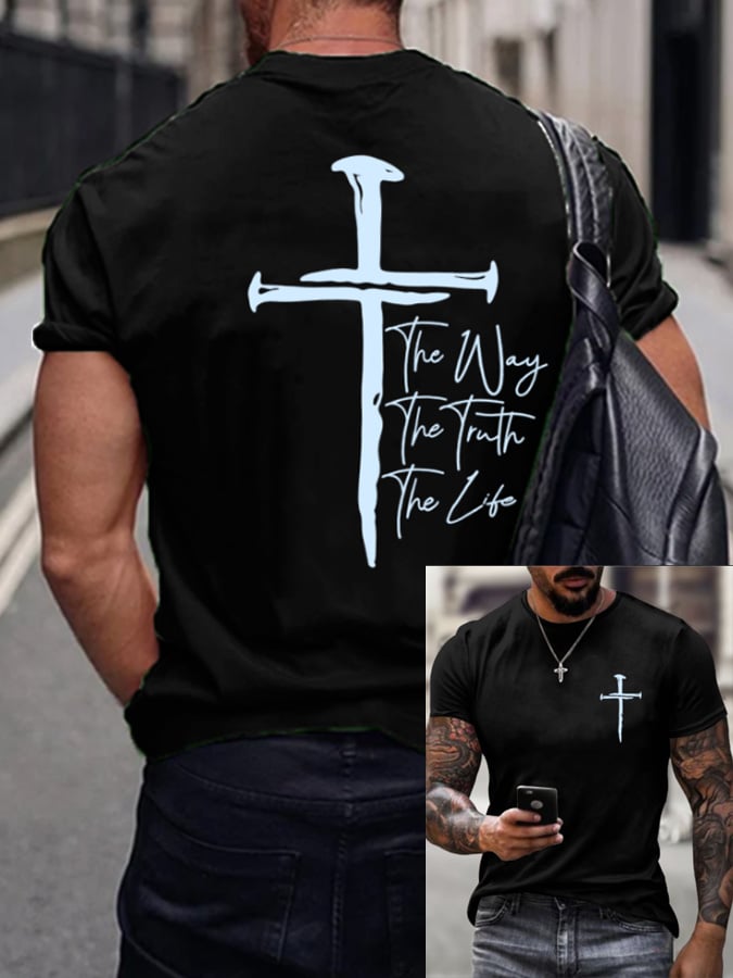 🔥Hot Sale Picks 🔥Men's The Way The Truth The Life Print T-Shirt