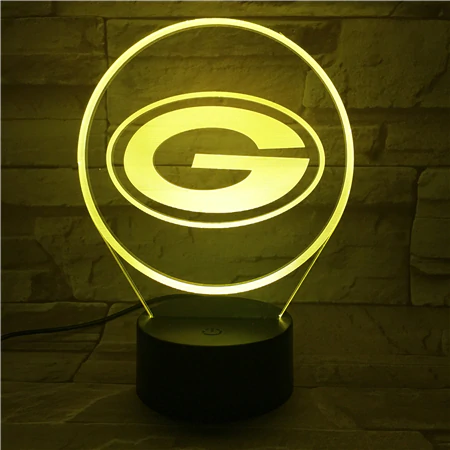 GREEN BAY PACKERS 3D LED LIGHT LAMP