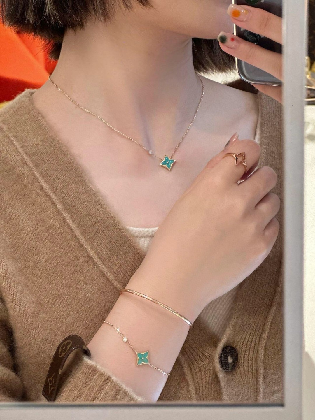 Louis Vuitton Amazonite Necklace