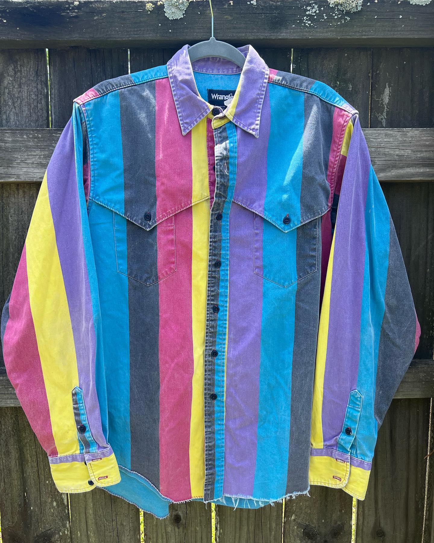 Men's Retro Striped Western Shirt