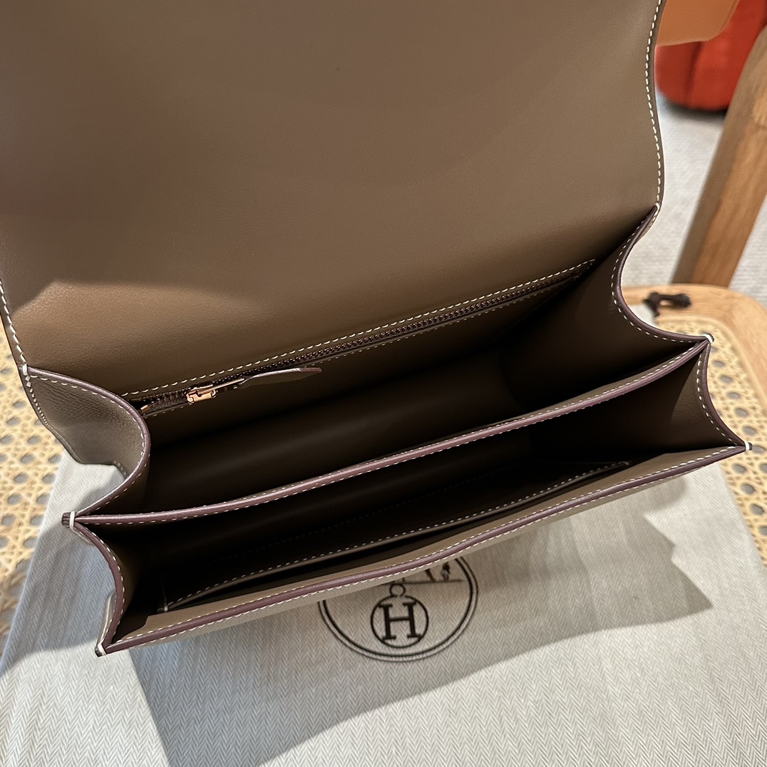 Hermès Constance with mirror ck18Etoupe handbag (handmade to order)
