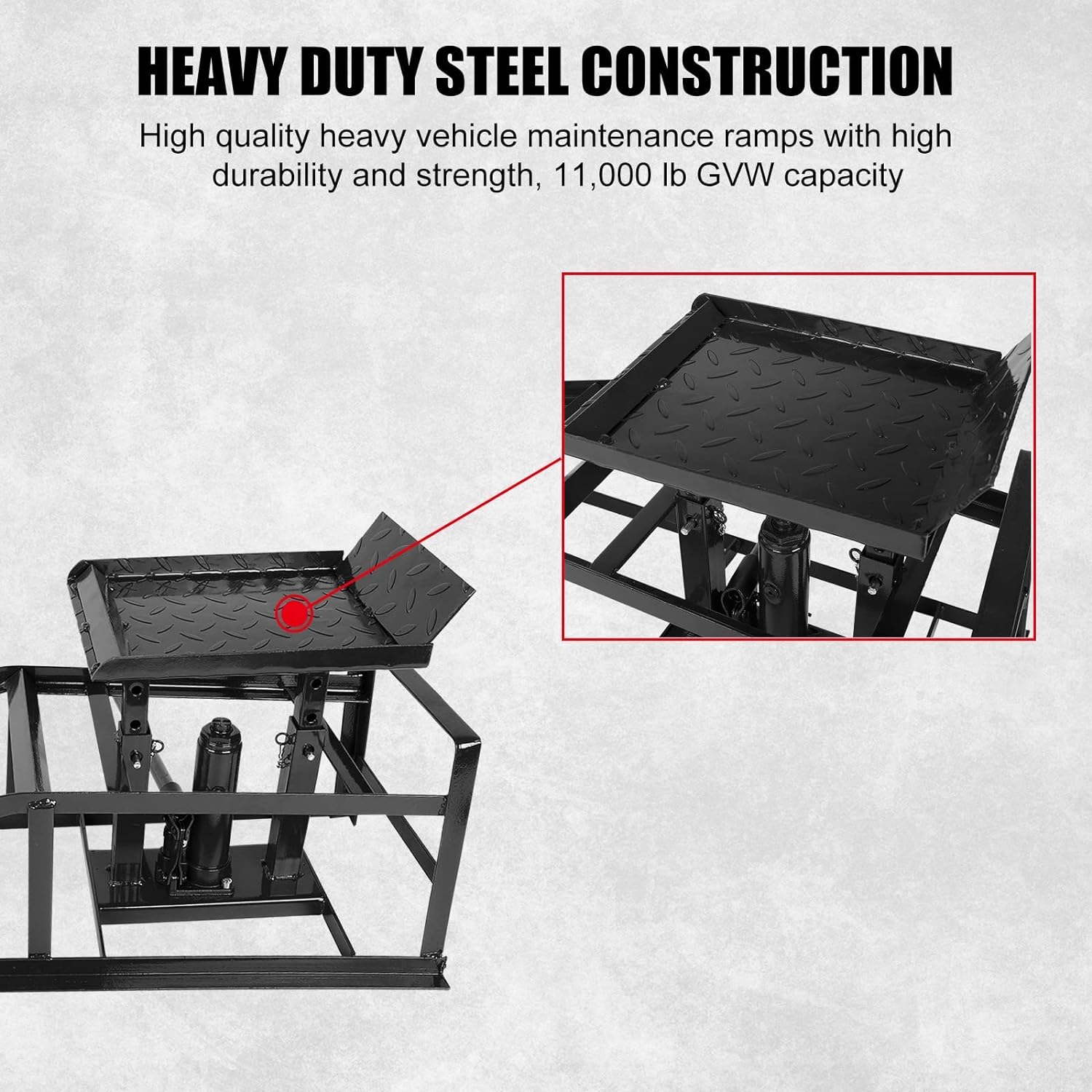 VOWAGH 2 Pack Hydraulic Car Ramps 5T 10000lbs Low Profile Car Lift