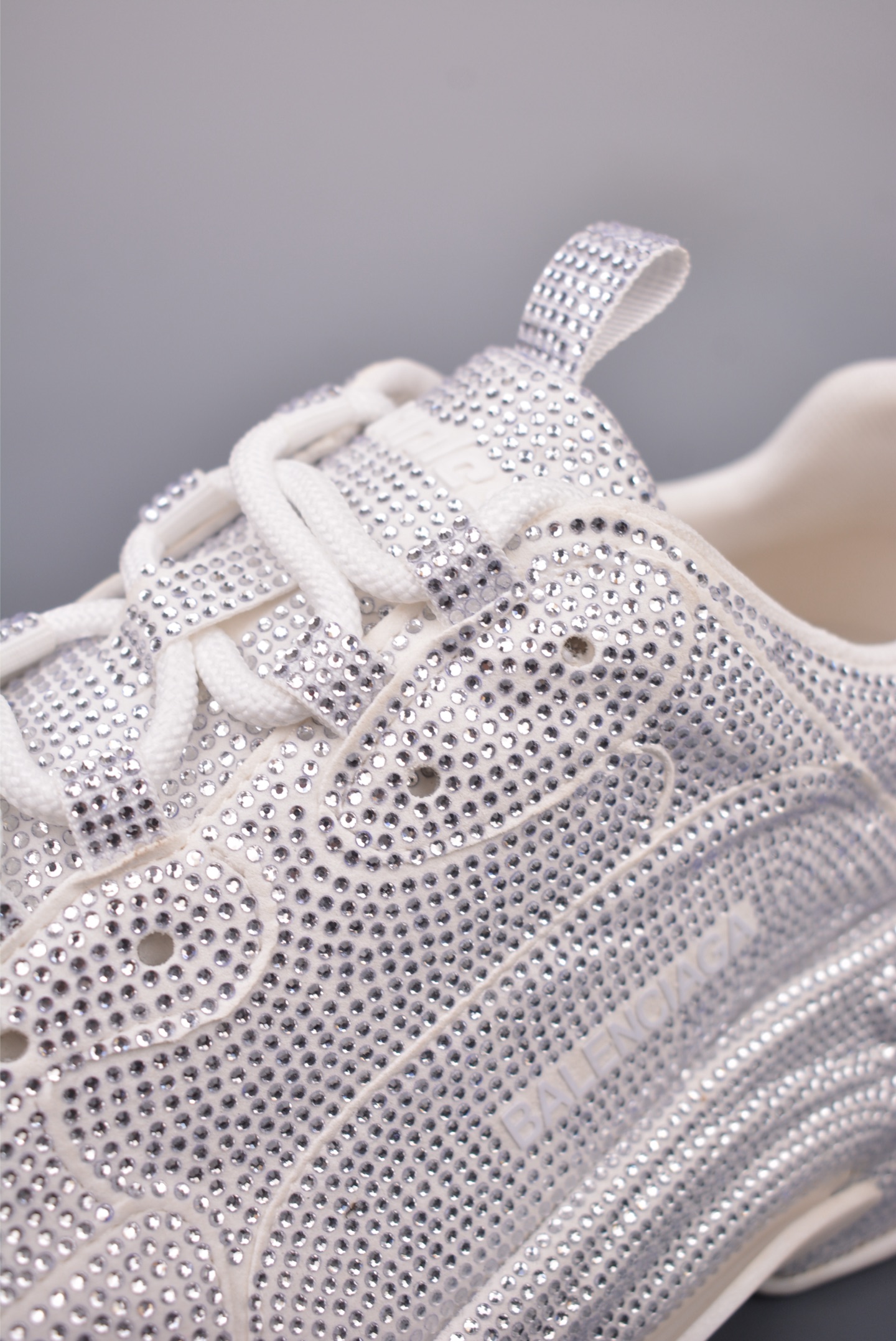 Balenciaga Triple S Trainers Sneaker White Diamonds