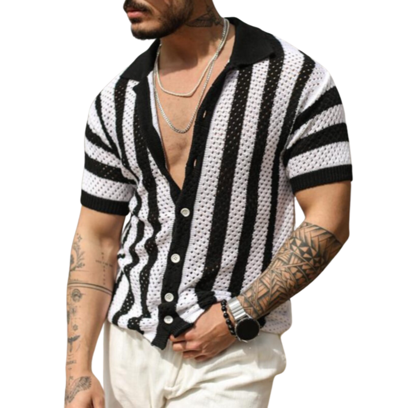 Men's Knitted Button-up