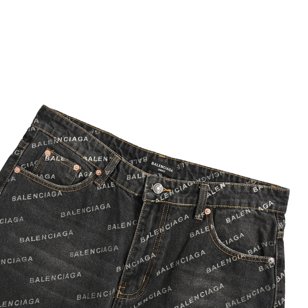 Balenciaga 24Fw Barrage Print Jeans