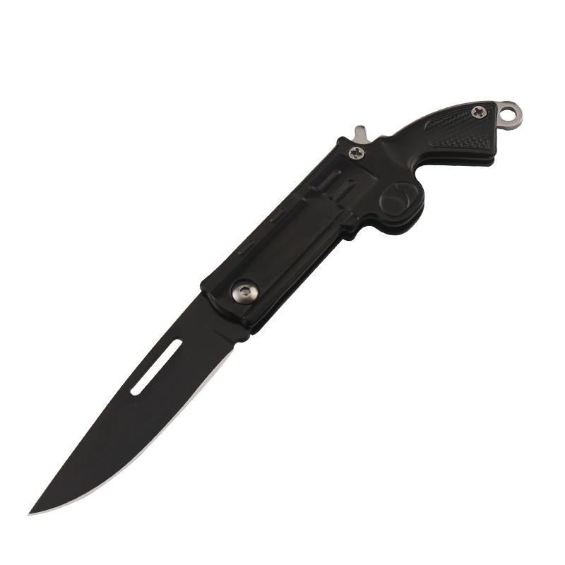 Gun Shape Tactical Folding Key Chain Knife