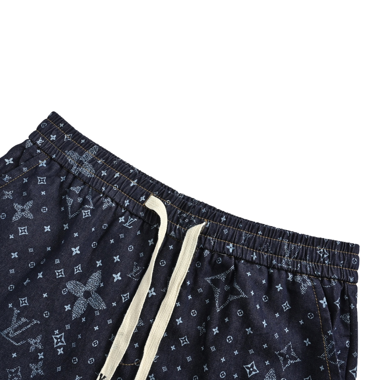 Louis Vuitton 25ss denim shorts with floral print