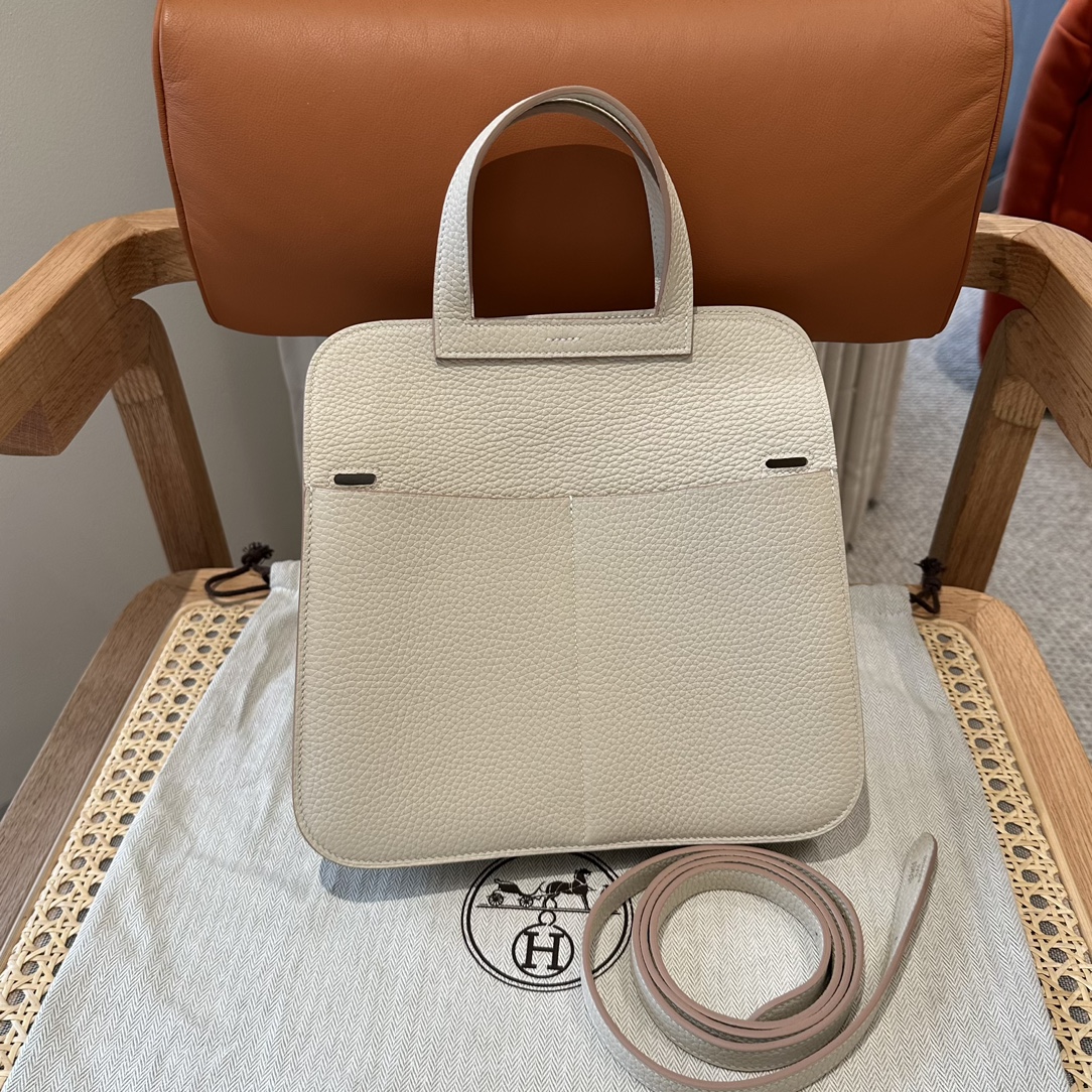 Hermès Halzan 10Craie Handbag (Handmade to Order)