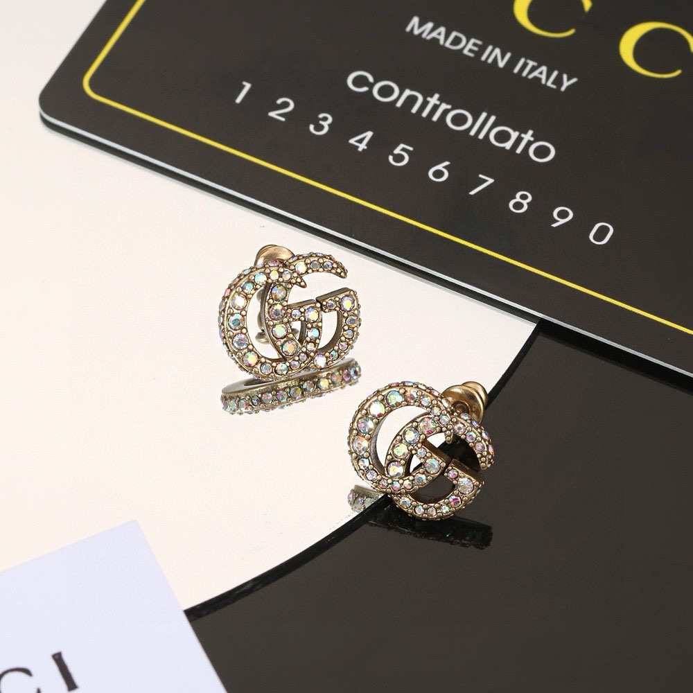 GUCCi diamond GG earrings