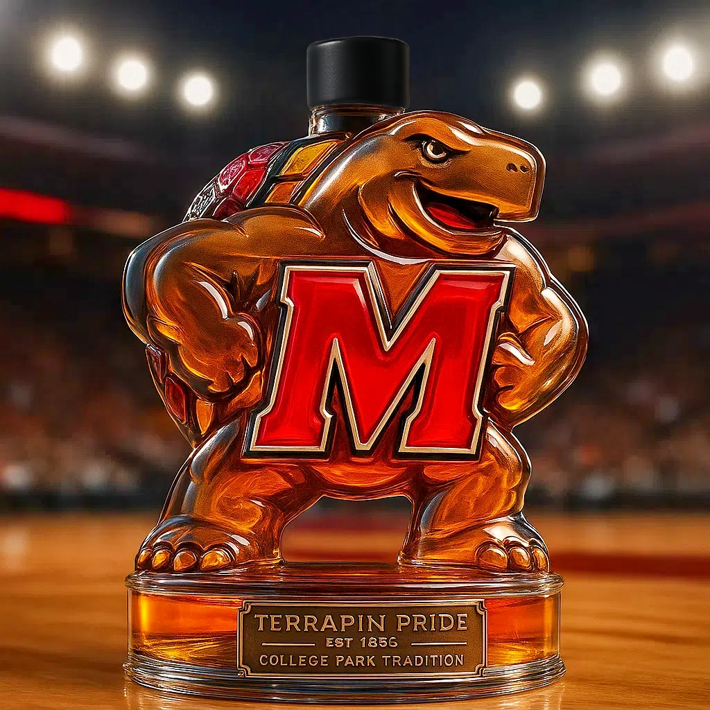 College Park Legacy Pour——Maryland Terrapins Whiskey Bottle