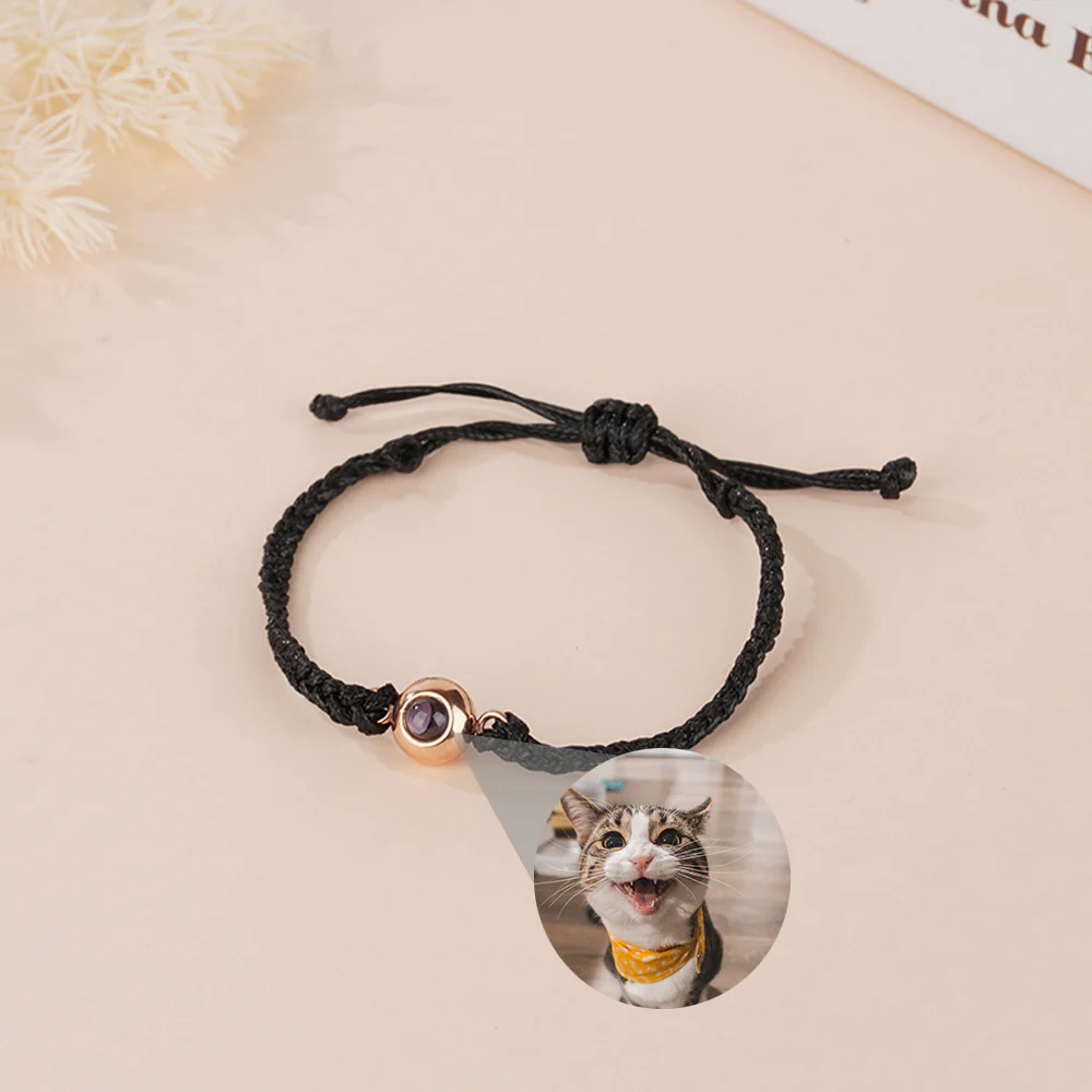Personalized Braided Rope Photo Projection Bracelet Sweet Cool Gift