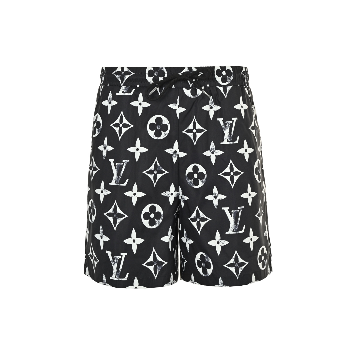 Louis Vuitton 25ss distressed monogram full indonesian dragon shorts