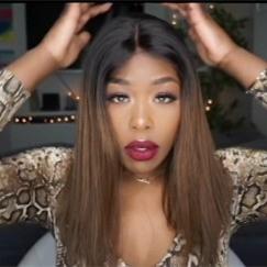 New Affordable Ombre Brown Bob Basic Cap Frontal Lace Wigs for Summer