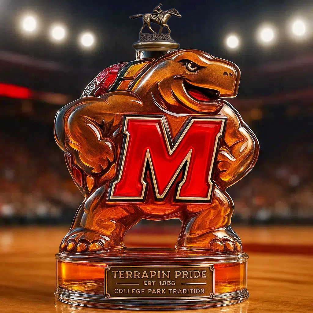 College Park Legacy Pour——Maryland Terrapins Whiskey Bottle