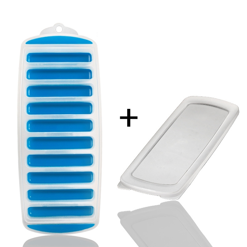 Silicone Ice Cube Tray, BPA-Free, Ideal for Water Bottles & Sports Bottles, Flexible & Stackable Design for Quick Release, Ice Cube Trays for Freezer(11.6