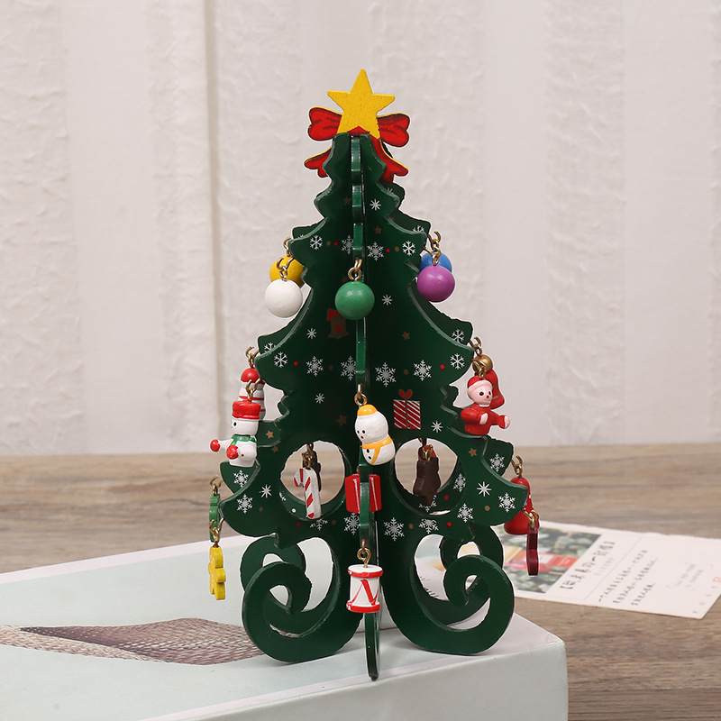 🌲🌲DIY 3D Mini Wooden Christmas Tree Decoration