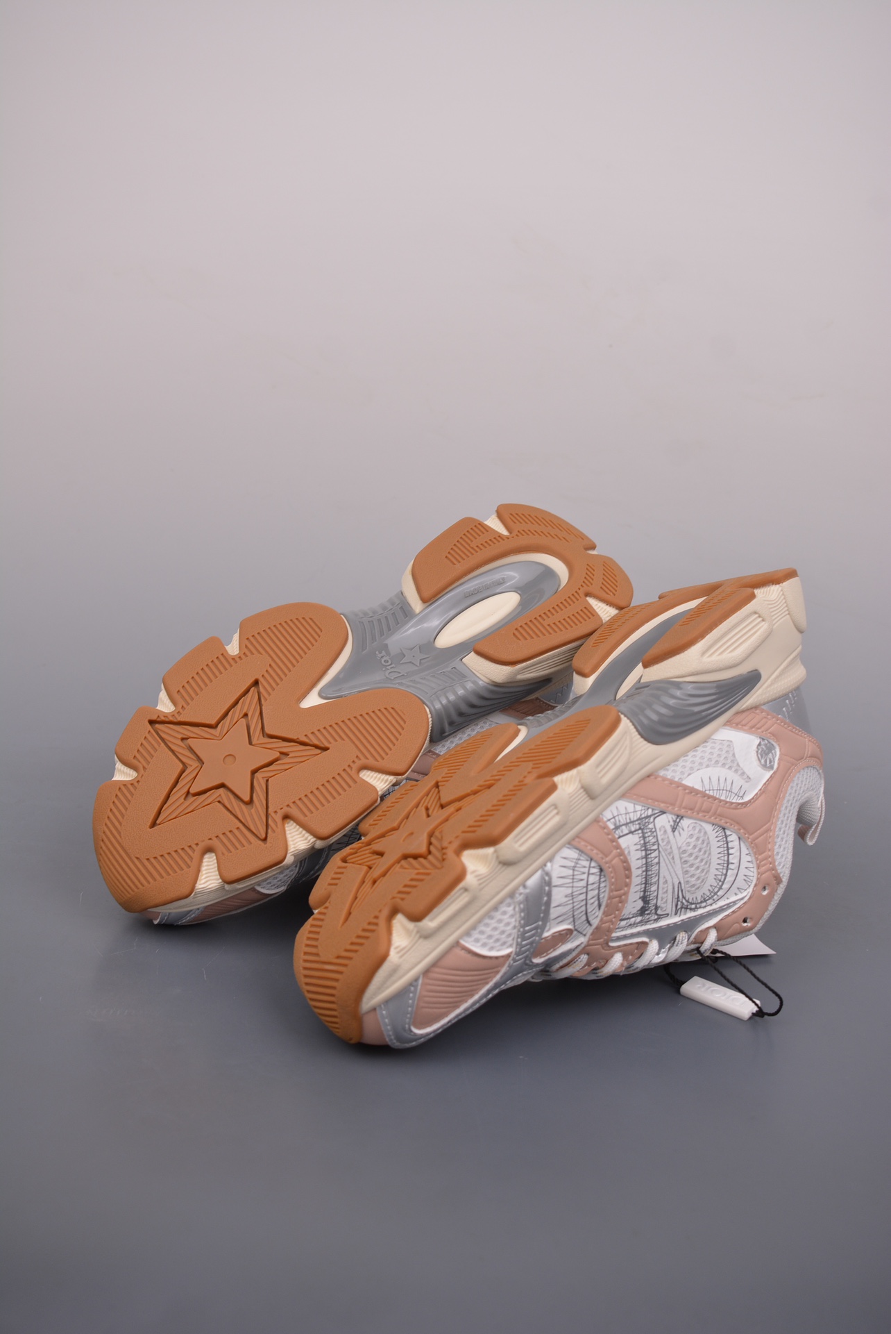 DIOR Chrono sneakers pink, white and grey