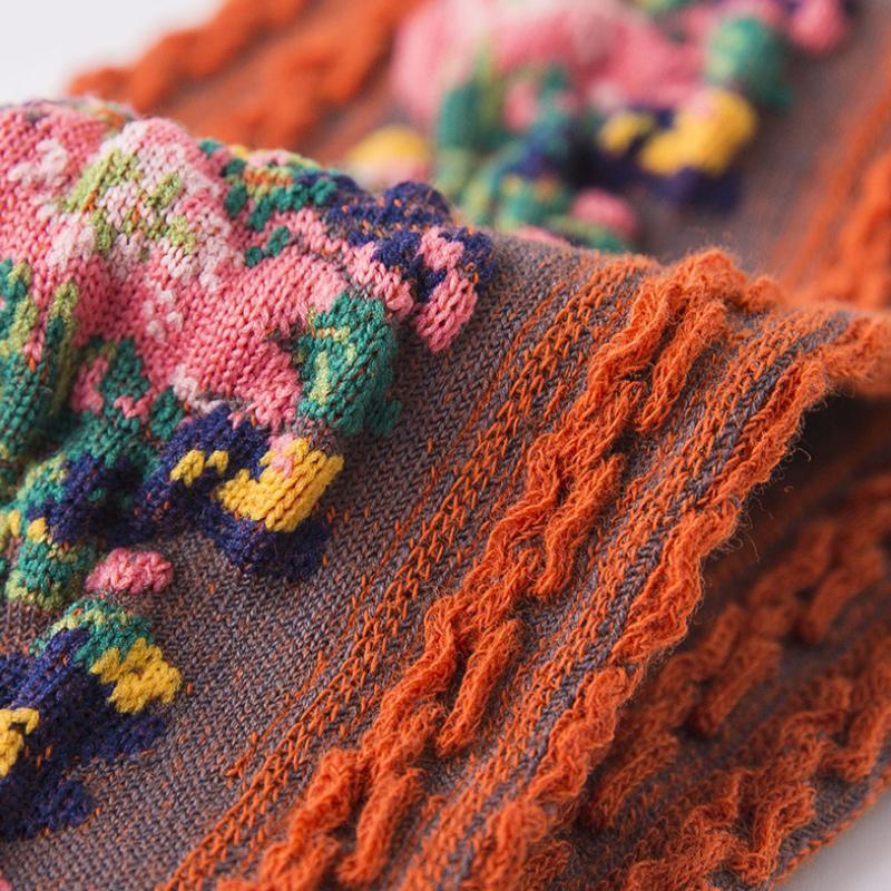 🔥Last Day 20% OFF🔥Vintage Embroidered Floral Socks