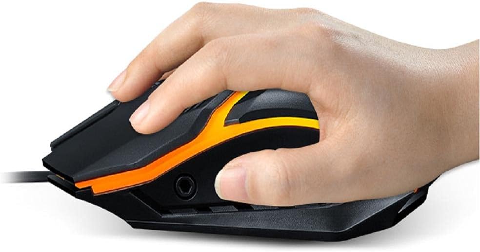 Tech1 Wired Gaming Mouse - USB Optical Computer [RGB] Mouse,1200 DPI for Windows PC, Laptop, Desktop, Notebook (Black)