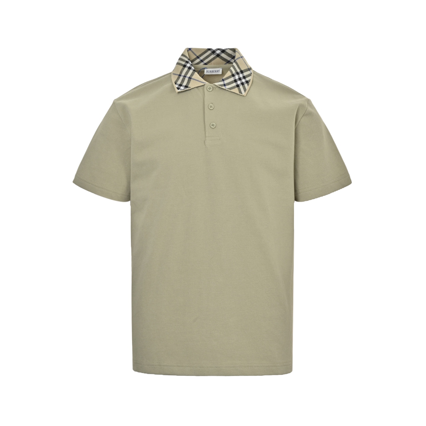Burberry 25ss check collar Polo short sleeve