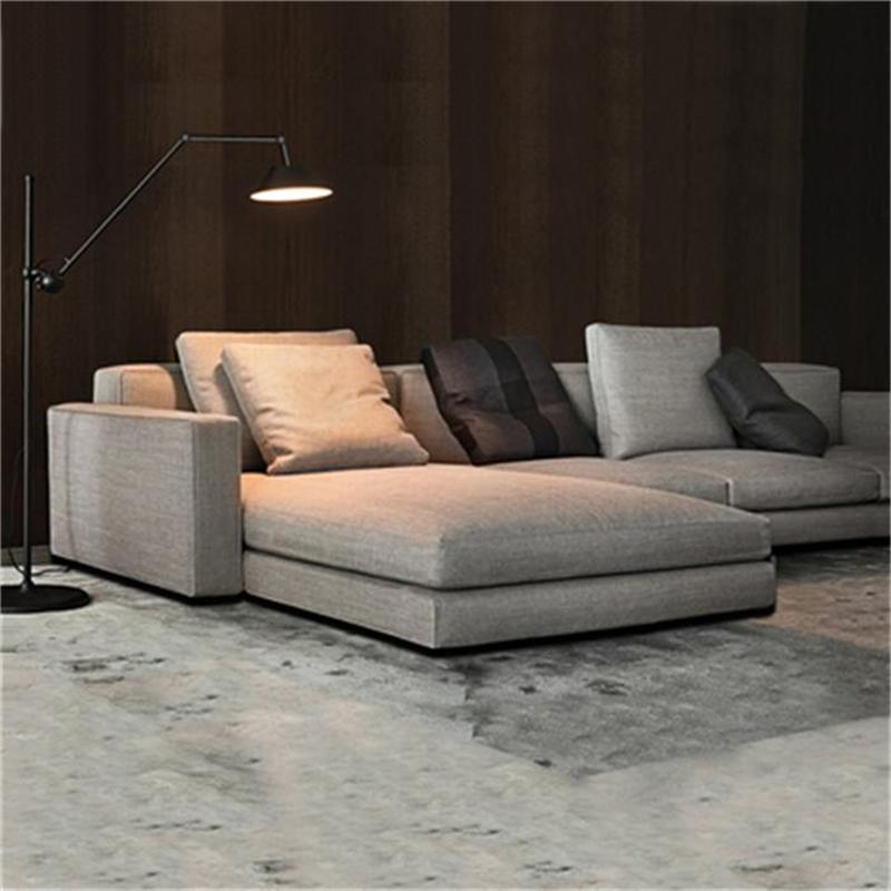 CYRILO Italian style light luxury latex fabric Italian style Italian down leather sofa Nordic minimalist industrial style minimalist sofa