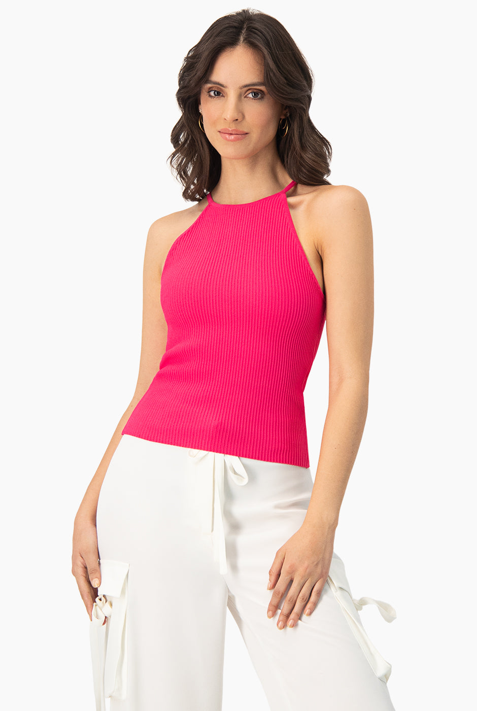 Slim Top Halter Rib