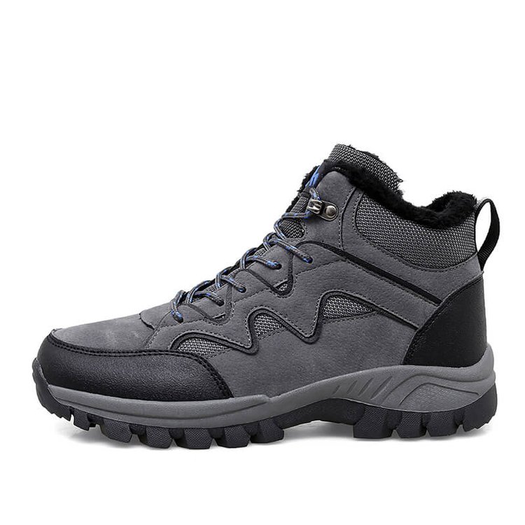 Men's High-Top Plush Outdoor Hiking Shoes