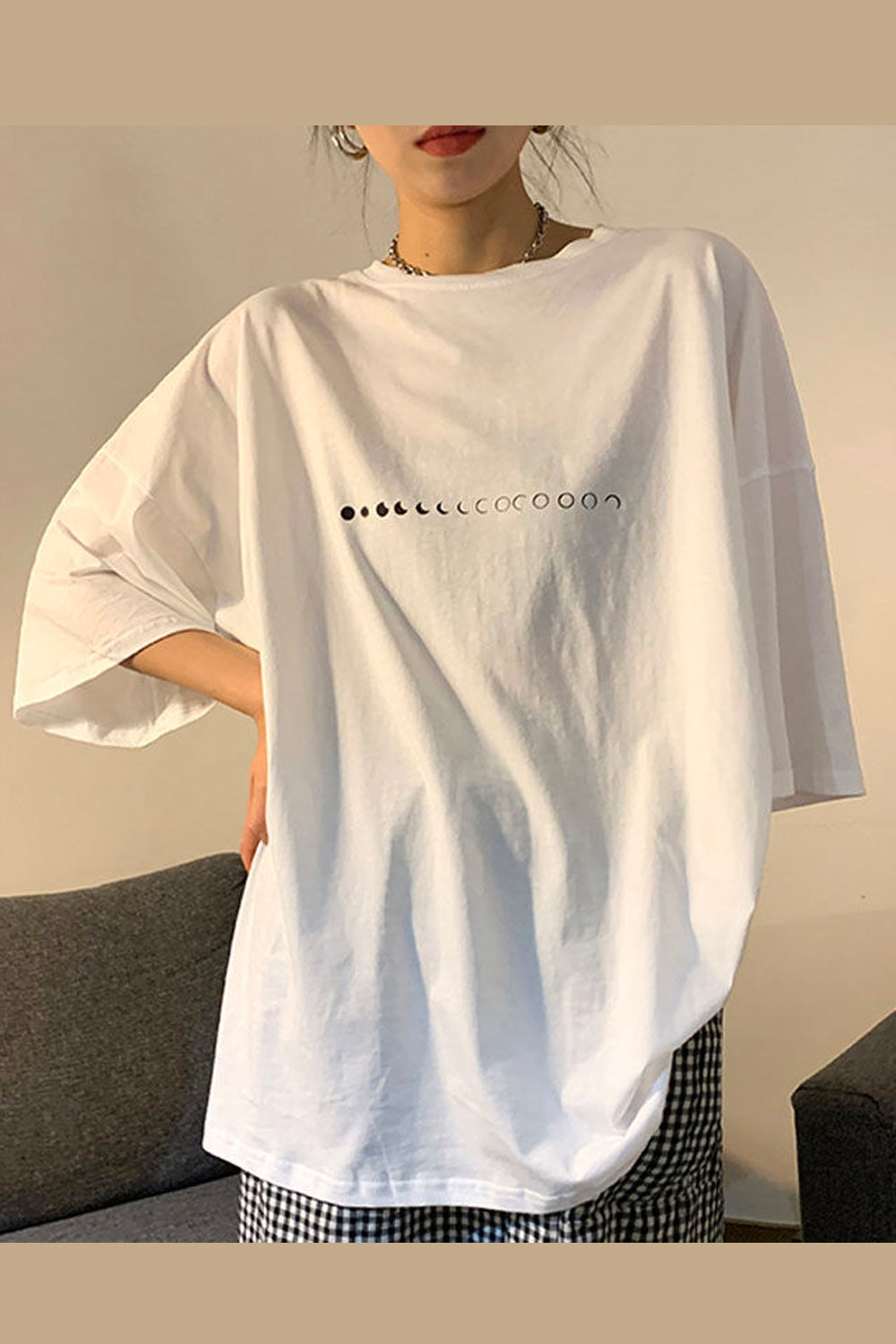 Moon Phase Loose Oversize Shirt