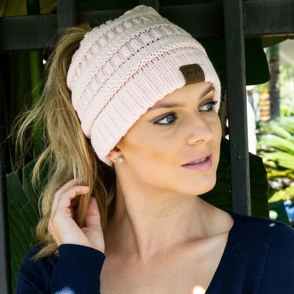 HOT SALE🔥Soft Knit Ponytail Beanie