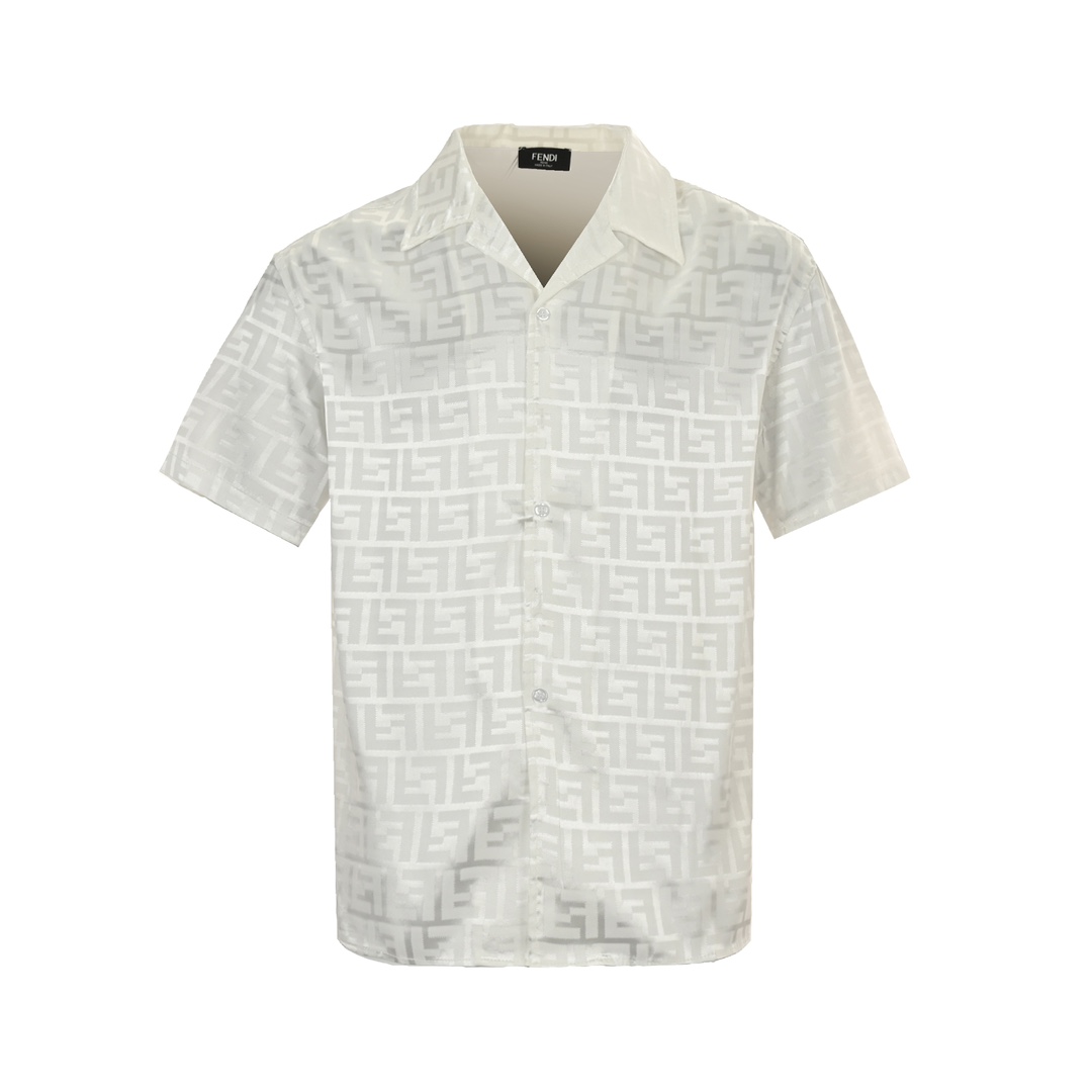 Fendi 24ss FF obscure pattern jacquard short-sleeved shirt