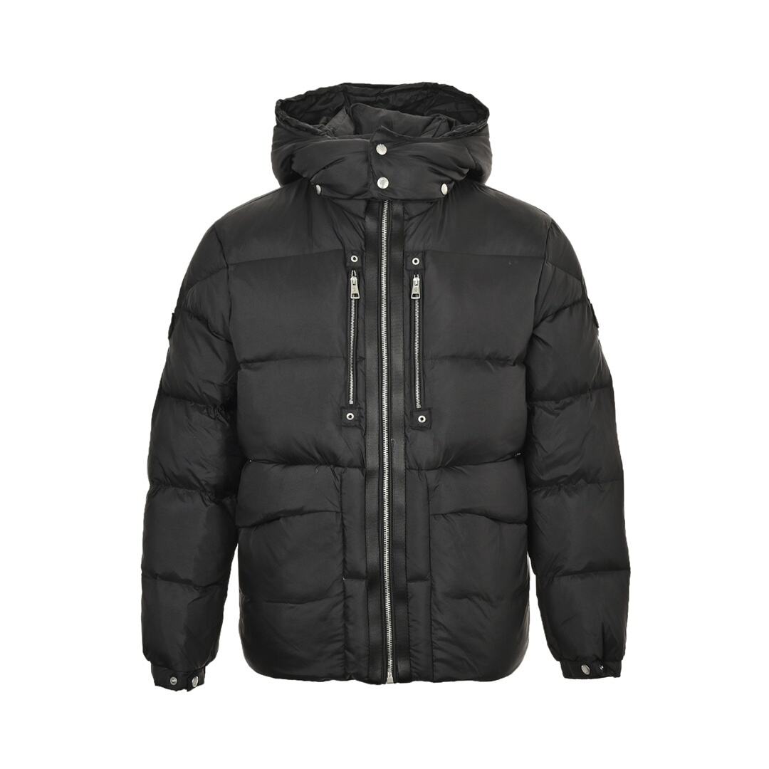 Moncler joint series double zipper white goose down hooded down jacket