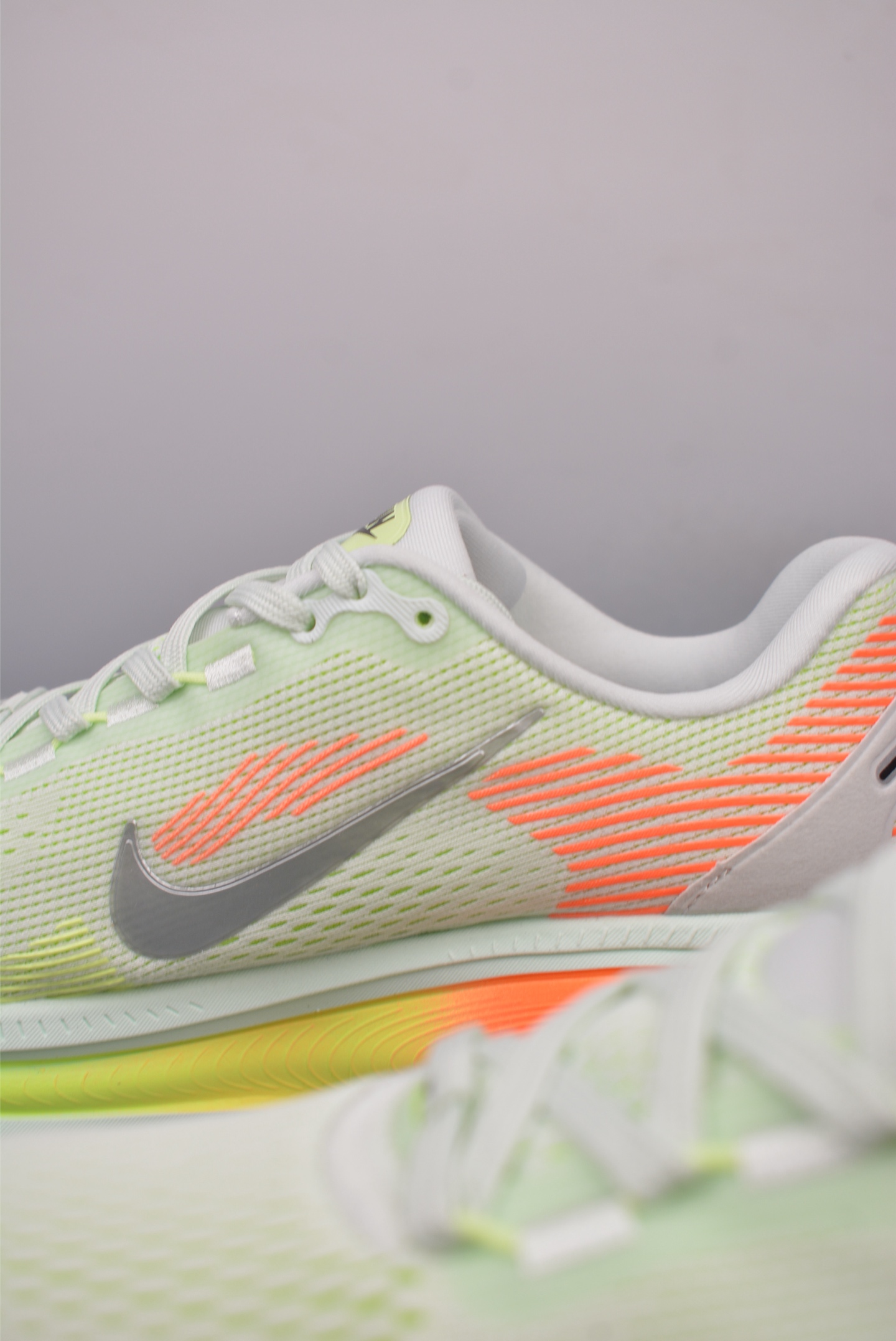 Nike Air Zoom Vomero 18 Orange, Green and Grey