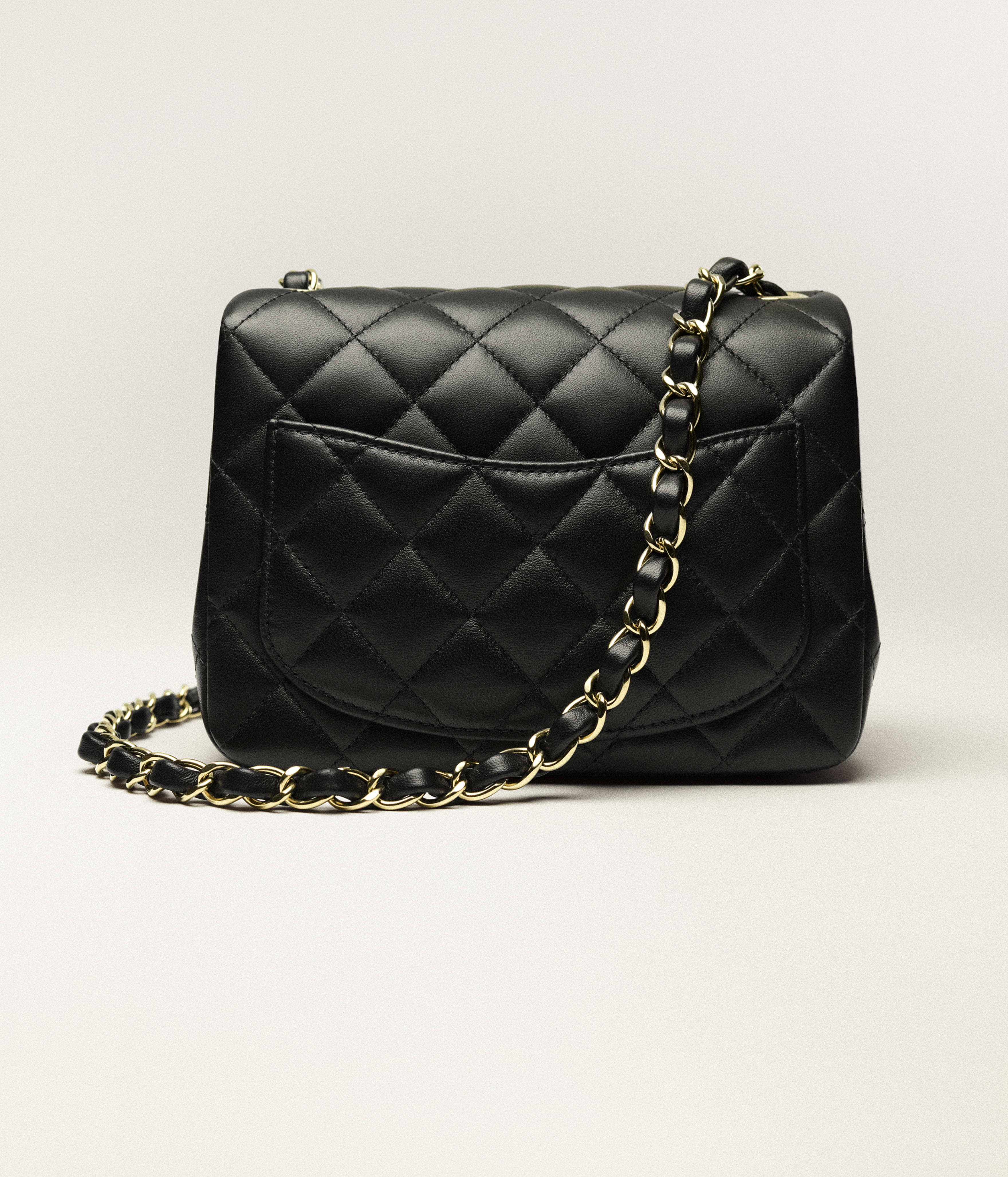 Chanel Mini Classic Bag Lambskin & Gold-Tone Metal Black A35200-Y04059-94305
