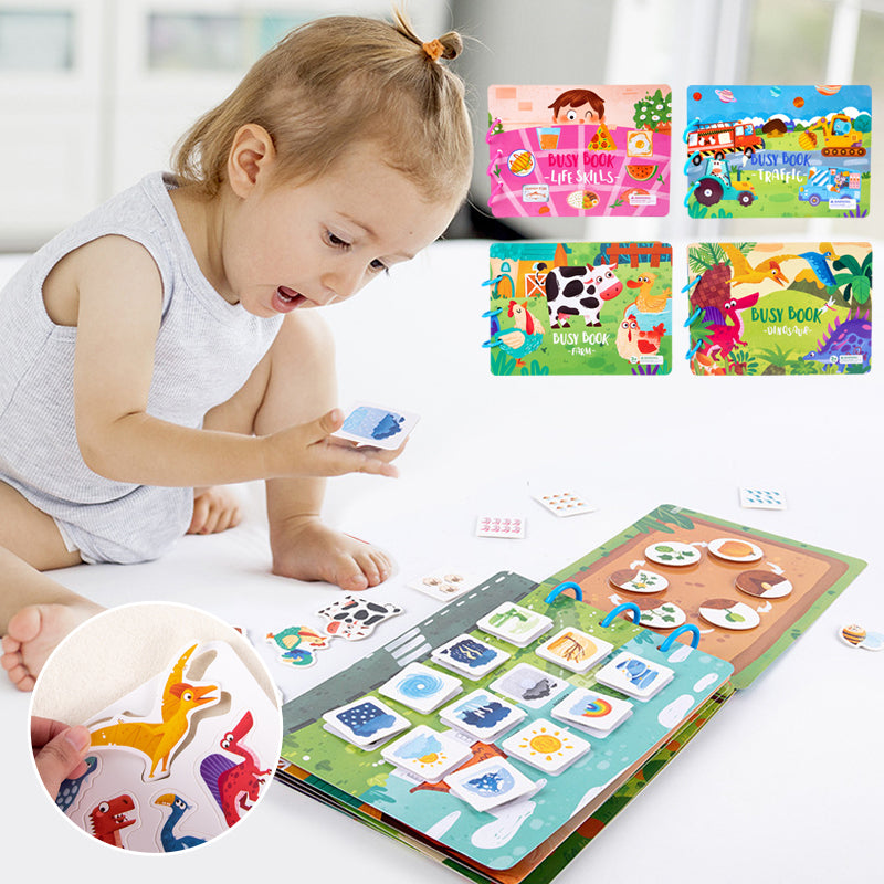 (🔥Last Day Promotion-SAVE 60% OFF)👦Children's Enlightenment Quiet Paste Book Montessori Sensory Toy Book-BUY 2 GET 10% OFF & FREE SHIPPING